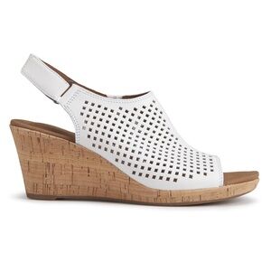 Rockport Breah Perforated Wedge Sandal
White 8‎